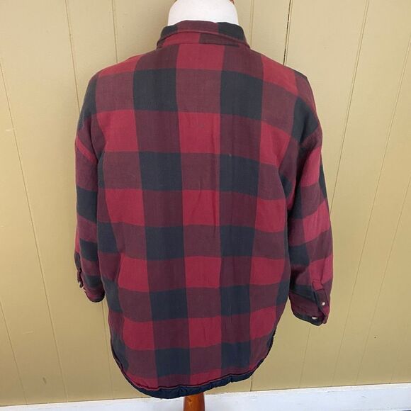 Basic Editions men XL 100% cotton button up midweight coat w/quilted lining - Picture 8 of 13